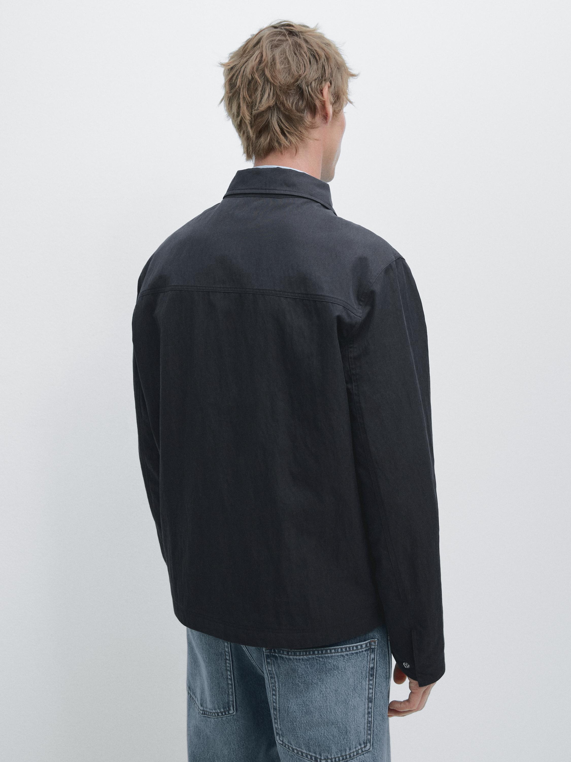 Cotton blend toggle jacket